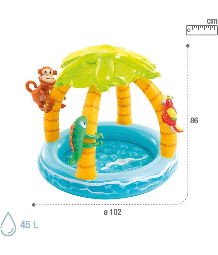 Piscina Gonfiabile Baby Pool Palma 102x86 Cm 45 Lt Bambini 1-3 Anni Estate 58417         