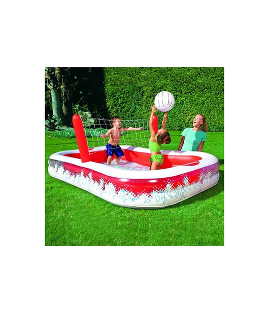 Piscina Gonfiabile Con Rete Gioco Pallavolo E Pallone 254 X 168 X 97 Cm         