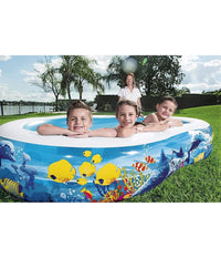 Piscina Gonfiabile Family A Otto 2 Anelli Barriera Corallina 262x157x46cm 54118         