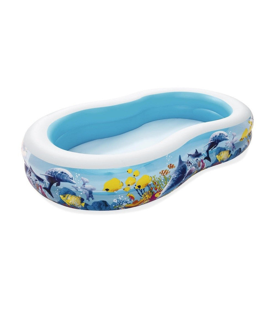 Piscina Gonfiabile Family A Otto 2 Anelli Barriera Corallina 262x157x46cm 54118         