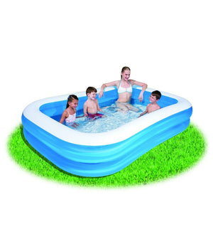 Piscina Gonfiabile Family Rettangolare A 2 Anelli 262x175x51cm 54006 Per Bambini         