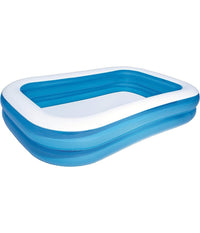 Piscina Gonfiabile Family Rettangolare A 2 Anelli 262x175x51cm 54006 Per Bambini         