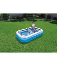 Piscina Gonfiabile Family Rettangolare A 2 Anelli 262x175x51cm 54006 Per Bambini         