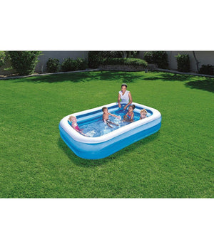 Piscina Gonfiabile Family Rettangolare A 2 Anelli 262x175x51cm 54006 Per Bambini         