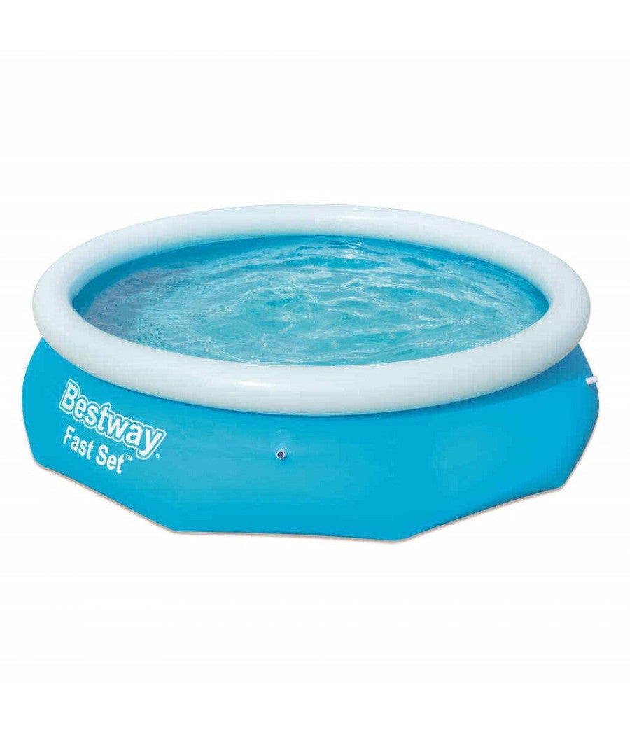 Trade Shop - Piscina Gonfiabile Fast Set Rotonda 305x76cm Predisposta Per Pompa Filtro 57266 -