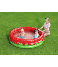 Trade Shop - Piscina Gonfiabile Fragola Rotonda Bambini Giardino A 3 Anelli 168 X 38 Cm 51145 -