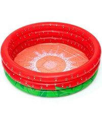 Trade Shop - Piscina Gonfiabile Fragola Rotonda Bambini Giardino A 3 Anelli 168 X 38 Cm 51145 -