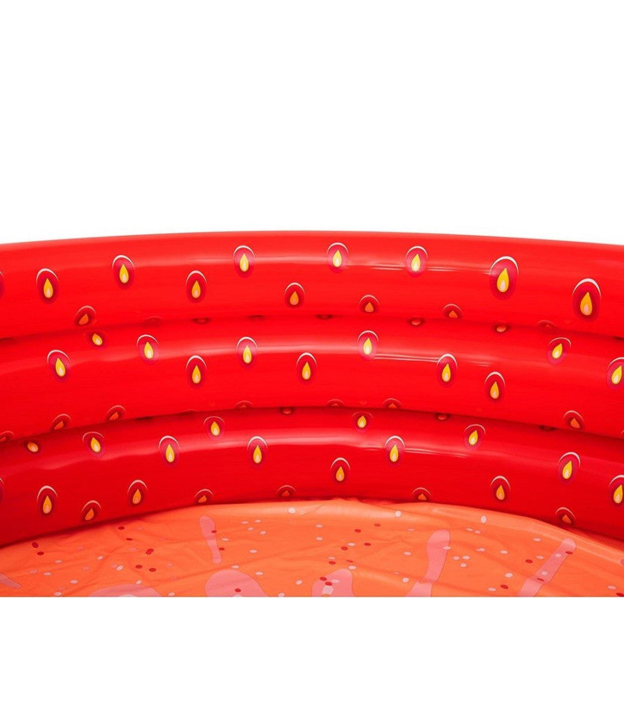 Trade Shop - Piscina Gonfiabile Fragola Rotonda Bambini Giardino A 3 Anelli 168 X 38 Cm 51145 -