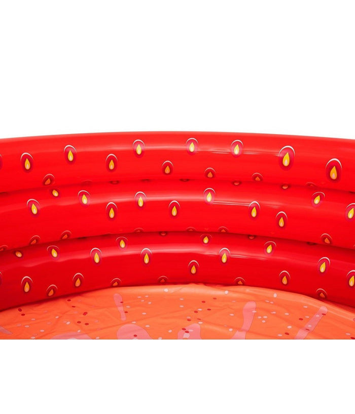Trade Shop - Piscina Gonfiabile Fragola Rotonda Bambini Giardino A 3 Anelli 168 X 38 Cm 51145 -