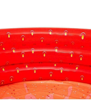 Trade Shop - Piscina Gonfiabile Fragola Rotonda Bambini Giardino A 3 Anelli 168 X 38 Cm 51145 -