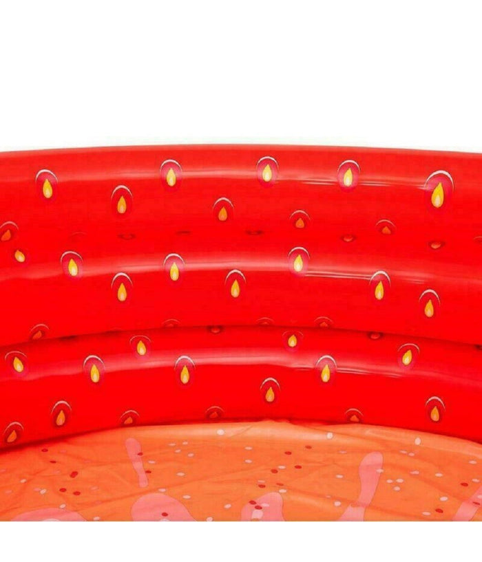 Trade Shop - Piscina Gonfiabile Fragola Rotonda Bambini Giardino A 3 Anelli 168 X 38 Cm 51145 -