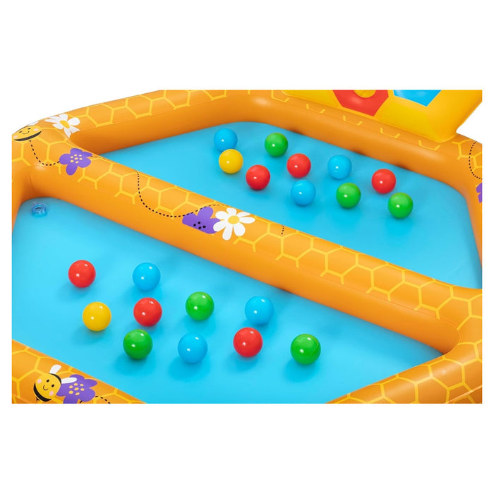 Trade Shop - Piscina Gonfiabile Gioco Alveare Per Bambini Con 20 Palline 2 Api 127x119x61cm 52639 -