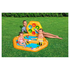 Trade Shop - Piscina Gonfiabile Gioco Alveare Per Bambini Con 20 Palline 2 Api 127x119x61cm 52639 -