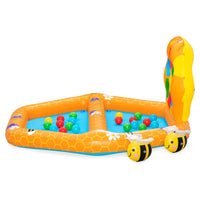 Trade Shop - Piscina Gonfiabile Gioco Alveare Per Bambini Con 20 Palline 2 Api 127x119x61cm 52639 -