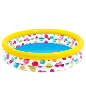 Piscina Gonfiabile Per Bambini 3 Anelli 114 X 25 Cm Giardino Terrazzo 132 Lt         