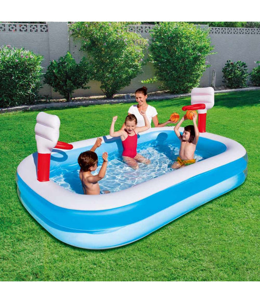 Piscina Gonfiabile Per Bambini 3 Anni+ Gioco Pallacanestro Basket Giardino 54122         