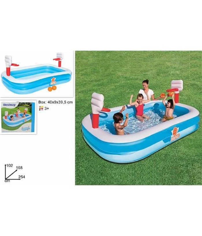 Piscina Gonfiabile Per Bambini 3 Anni+ Gioco Pallacanestro Basket Giardino 54122         