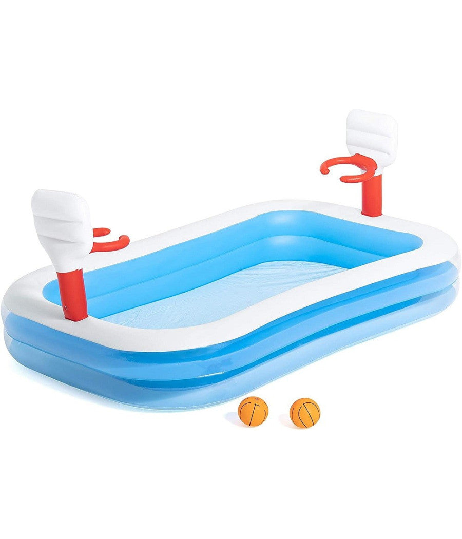 Piscina Gonfiabile Per Bambini 3 Anni+ Gioco Pallacanestro Basket Giardino 54122         