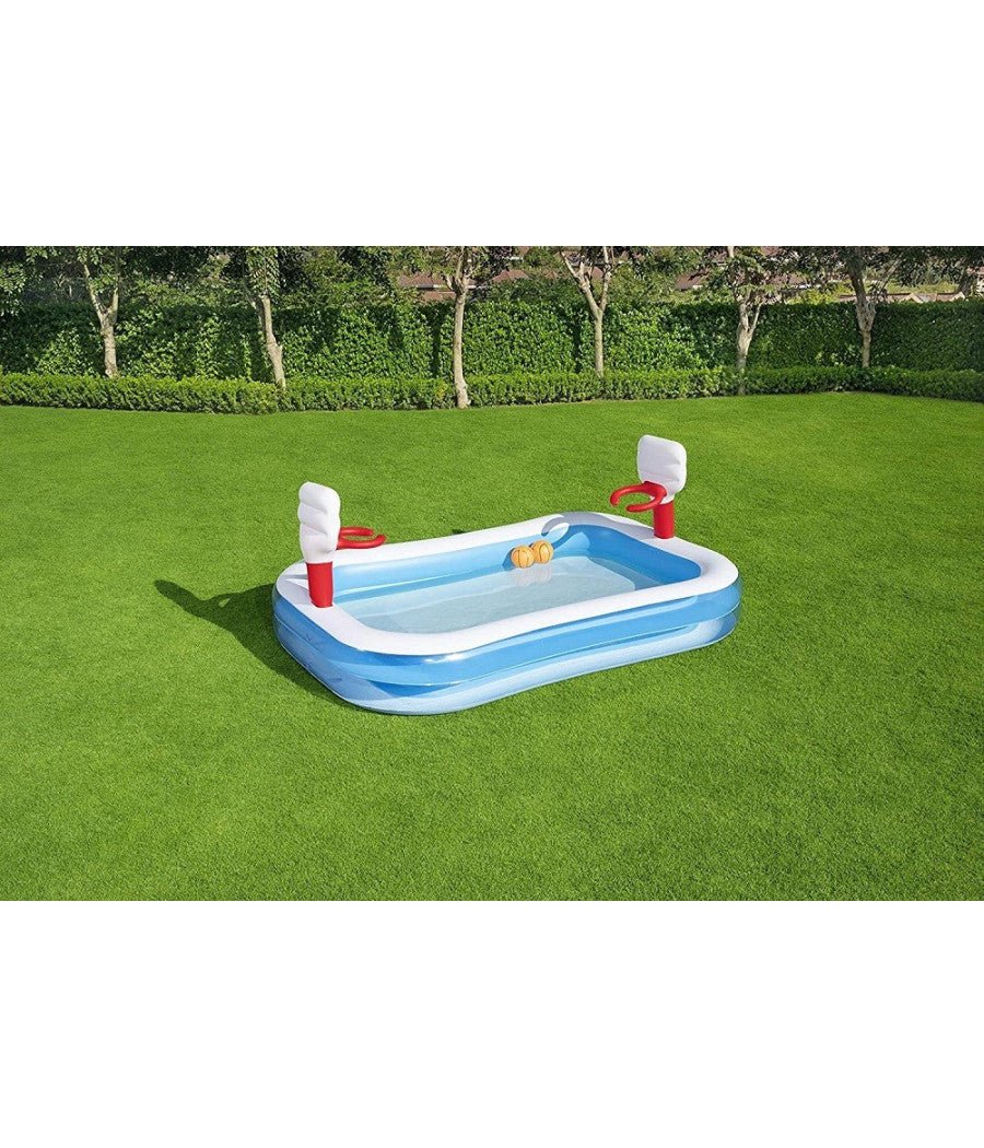 Piscina Gonfiabile Per Bambini 3 Anni+ Gioco Pallacanestro Basket Giardino 54122         