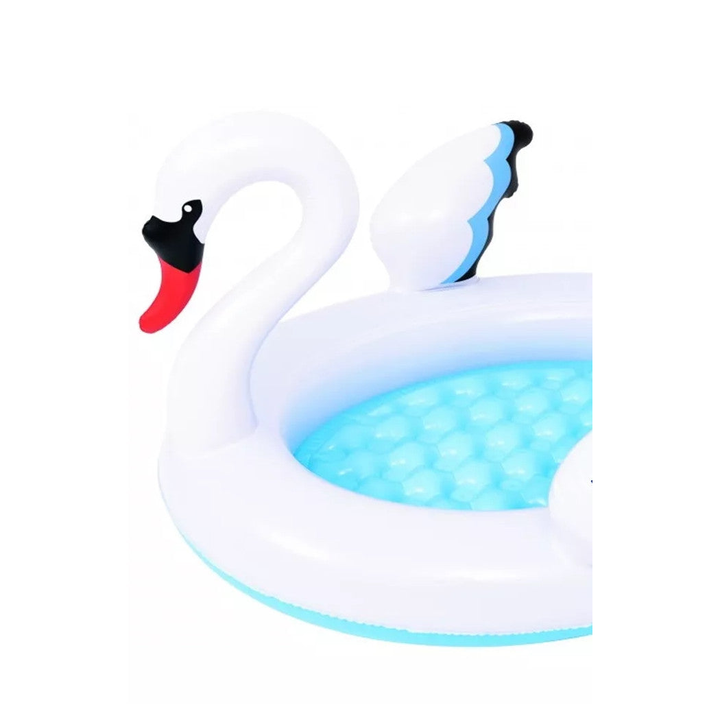 Trade Shop - Piscina Gonfiabile Per Bambini Forma Cigno 108x95x65cm Giardino Divertimento 016147 -