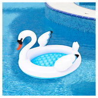 Trade Shop - Piscina Gonfiabile Per Bambini Forma Cigno 108x95x65cm Giardino Divertimento 016147 -