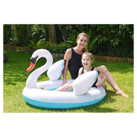 Trade Shop - Piscina Gonfiabile Per Bambini Forma Cigno 108x95x65cm Giardino Divertimento 016147 -