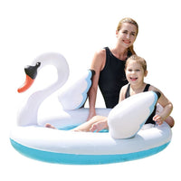 Trade Shop - Piscina Gonfiabile Per Bambini Forma Cigno 108x95x65cm Giardino Divertimento 016147 -