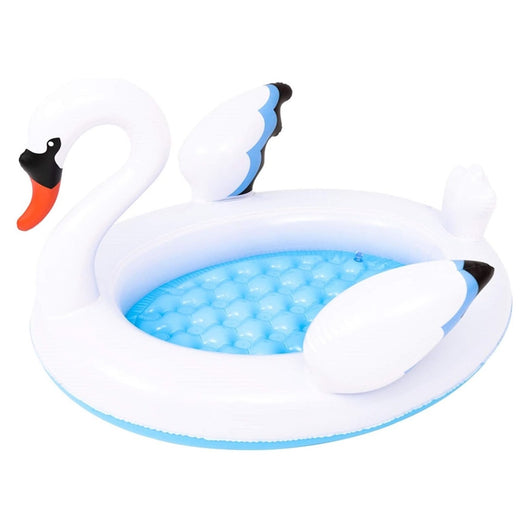 Trade Shop - Piscina Gonfiabile Per Bambini Forma Cigno 108x95x65cm Giardino Divertimento 016147 -
