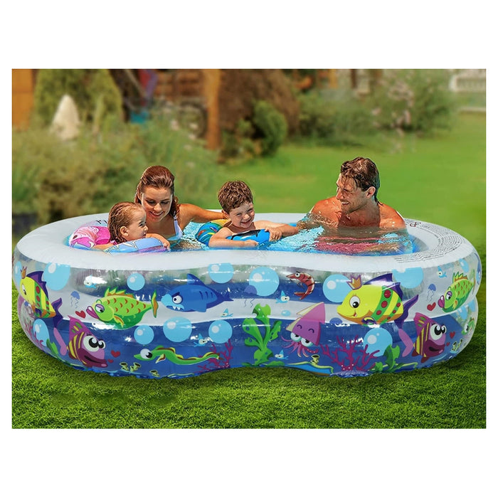 Trade Shop - Piscina Gonfiabile Per Bambini Giardino Estate Design Vita Marina 175x109x46cm 016089 -