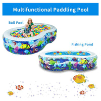 Trade Shop - Piscina Gonfiabile Per Bambini Giardino Estate Design Vita Marina 175x109x46cm 016089 -