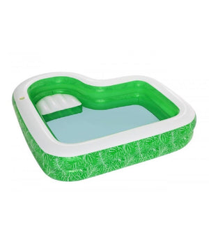 Piscina Gonfiabile Per Famiglie Con Sedile Tropical Paradise 231x231x51 Cm 54336         