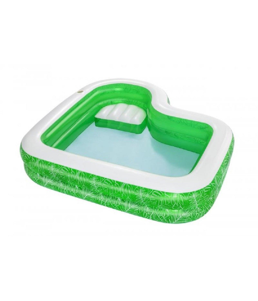Piscina Gonfiabile Per Famiglie Con Sedile Tropical Paradise 231x231x51 Cm 54336         
