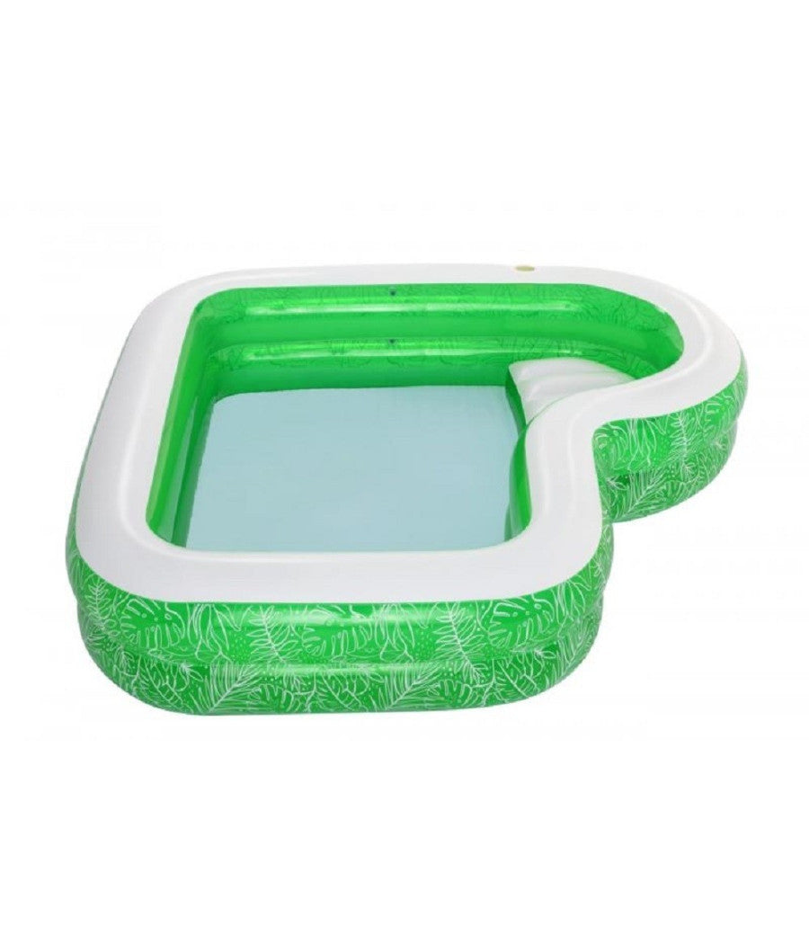 Piscina Gonfiabile Per Famiglie Con Sedile Tropical Paradise 231x231x51 Cm 54336         