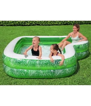 Piscina Gonfiabile Per Famiglie Con Sedile Tropical Paradise 231x231x51 Cm 54336         