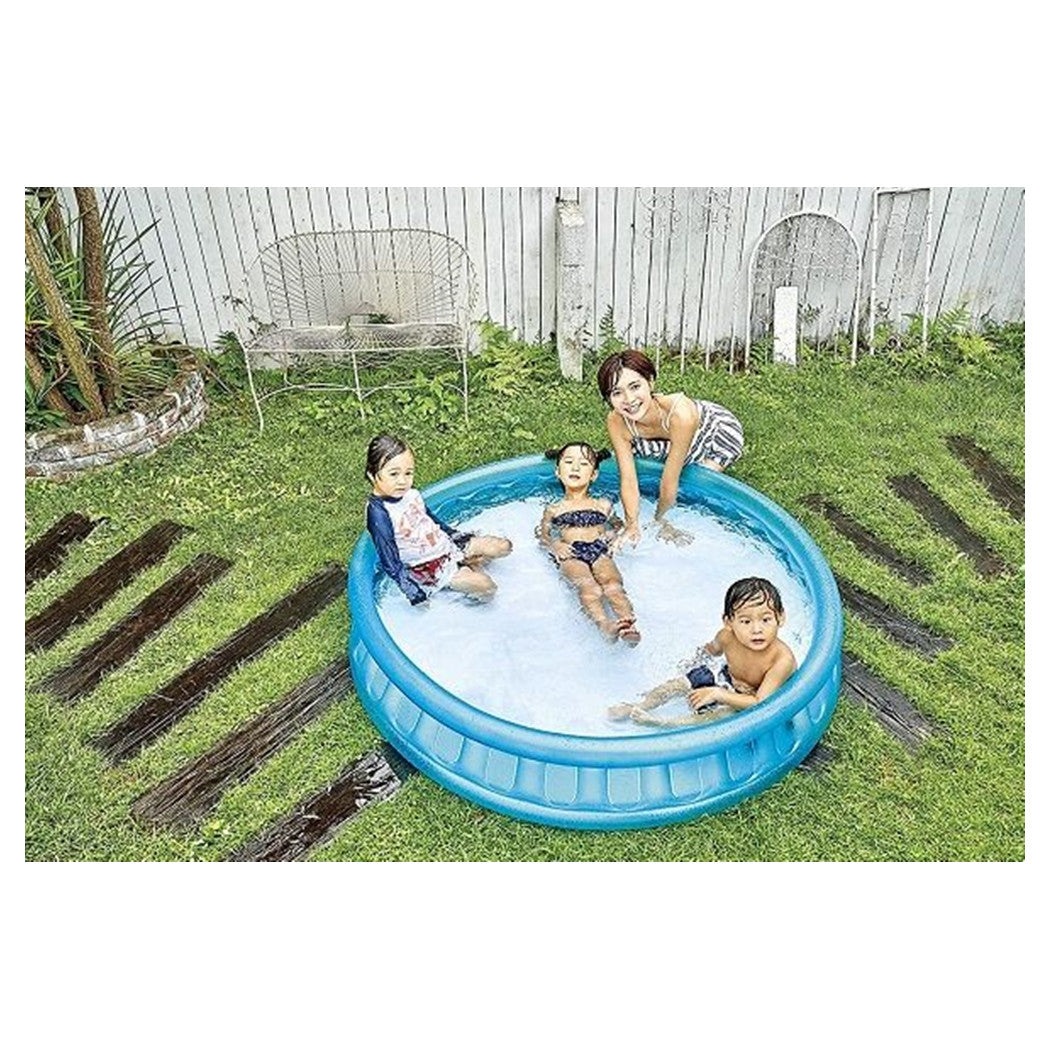 Trade Shop - Piscina Gonfiabile Rotonda Con Lato Morbido A Mosaico 155 X 32 Cm Per Bambini 016181 -