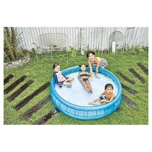 Trade Shop - Piscina Gonfiabile Rotonda Con Lato Morbido A Mosaico 155 X 32 Cm Per Bambini 016181 -