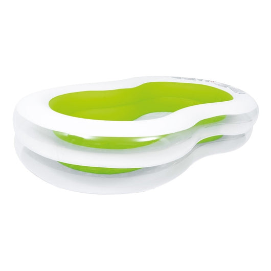 Trade Shop - Piscina Gonfiabile Sagomata Famiglia Pool 240x140x47 Cm Trasparente Verde 016090 -