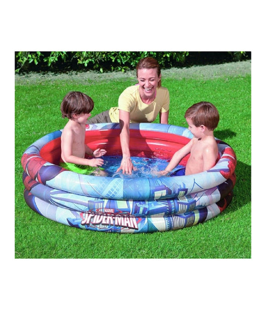 Piscina Gonfiabile Spiderman 3 Anelli 122 X 30 Cm Fuori Terra Spider-man         