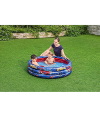 Trade Shop - Piscina Gonfiabile Spiderman L'uomo Ragno 3 Anelli 122x30cm Per Bambini 2+ 98018 -