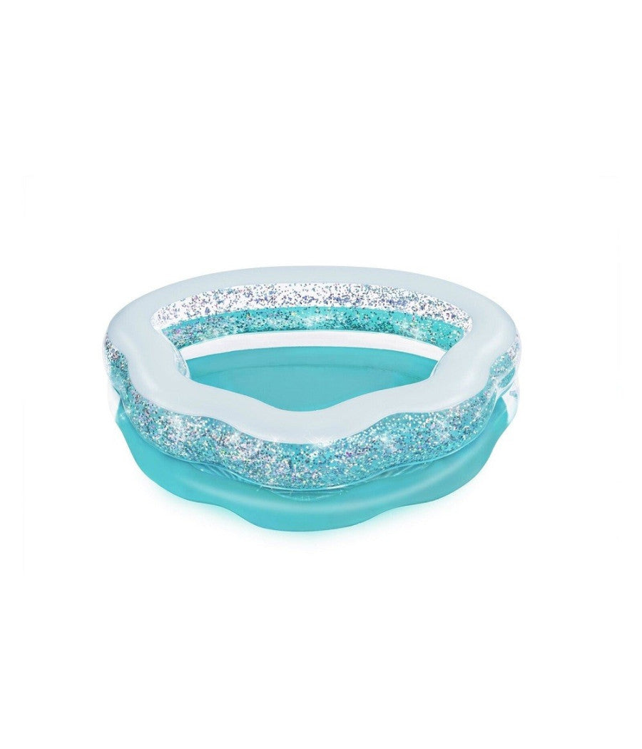 Piscina Gonfiabile Tonda Conchiglia Scintillante 150x127x43cm Per Bambini 52489         