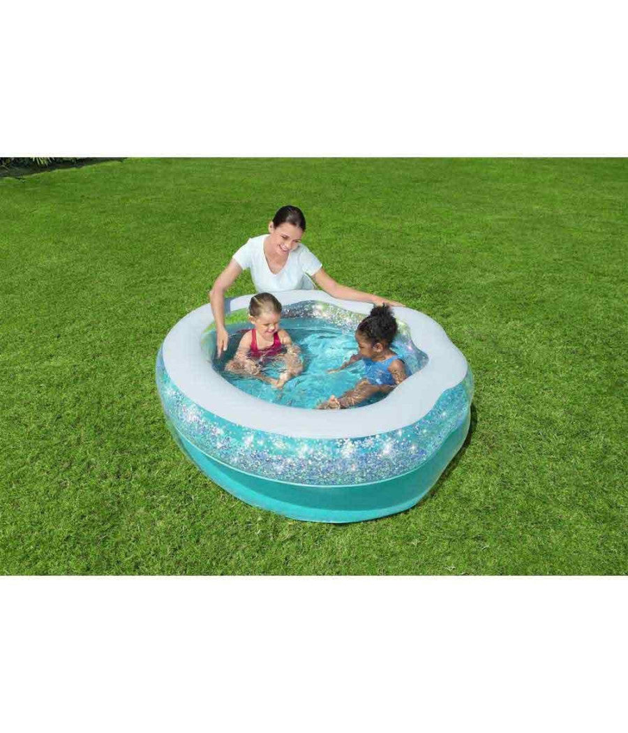 Piscina Gonfiabile Tonda Conchiglia Scintillante 150x127x43cm Per Bambini 52489         