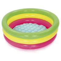 Trade Shop - Piscina Gonfiabile Tonda Summer Piscinetta Per Bambini A 3 Anelli 70x24cm 51128 -