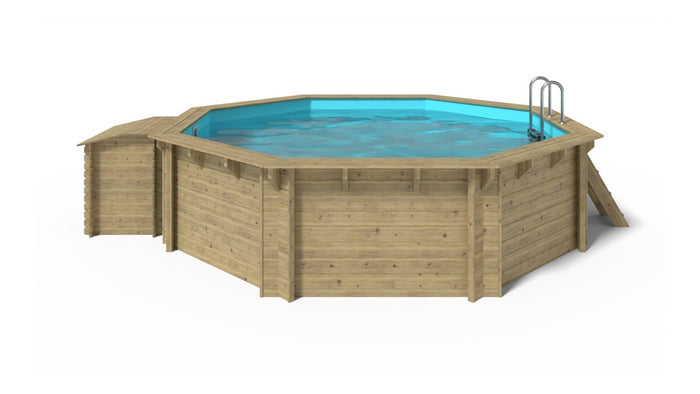 Piscina in legno 4.71x4.72 - H.1.20 m autoportante - BAS753OSP+SZA7 - ALTANKA