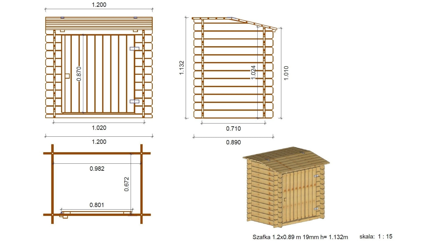 Piscina in legno 4.71x4.72 - H.1.20 m autoportante - BAS753OSP+SZA7 - ALTANKA