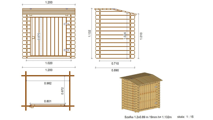 Piscina in legno 4.71x4.72 - H.1.20 m autoportante - BAS753OSP+SZA7 - ALTANKA
