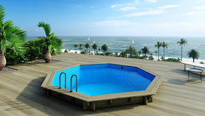 Piscina in legno 4.71x4.72 - H.1.20 m autoportante - BAS753OSP+SZA7 - ALTANKA