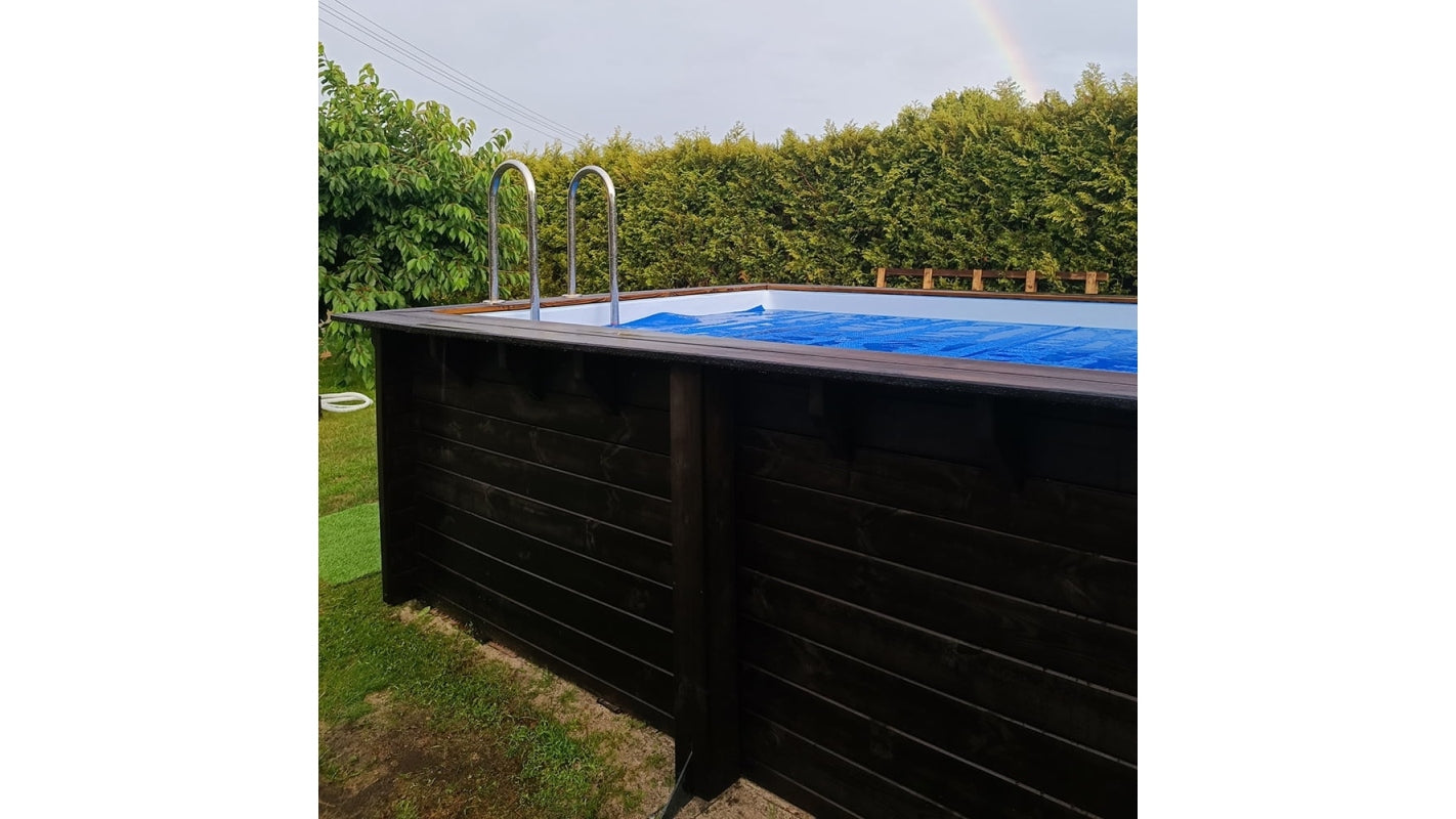 Piscina in legno Aqua 4.65x2.85 - H.1.24 m fissate su calcestruzzo esistente - BAS7306OSPL - ALTANKA