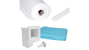 Piscina in legno Aqua 6.1x2.85 - H.1.31 m fissate su calcestruzzo esistente - BAS7307OSPL+SZA - ALTANKA