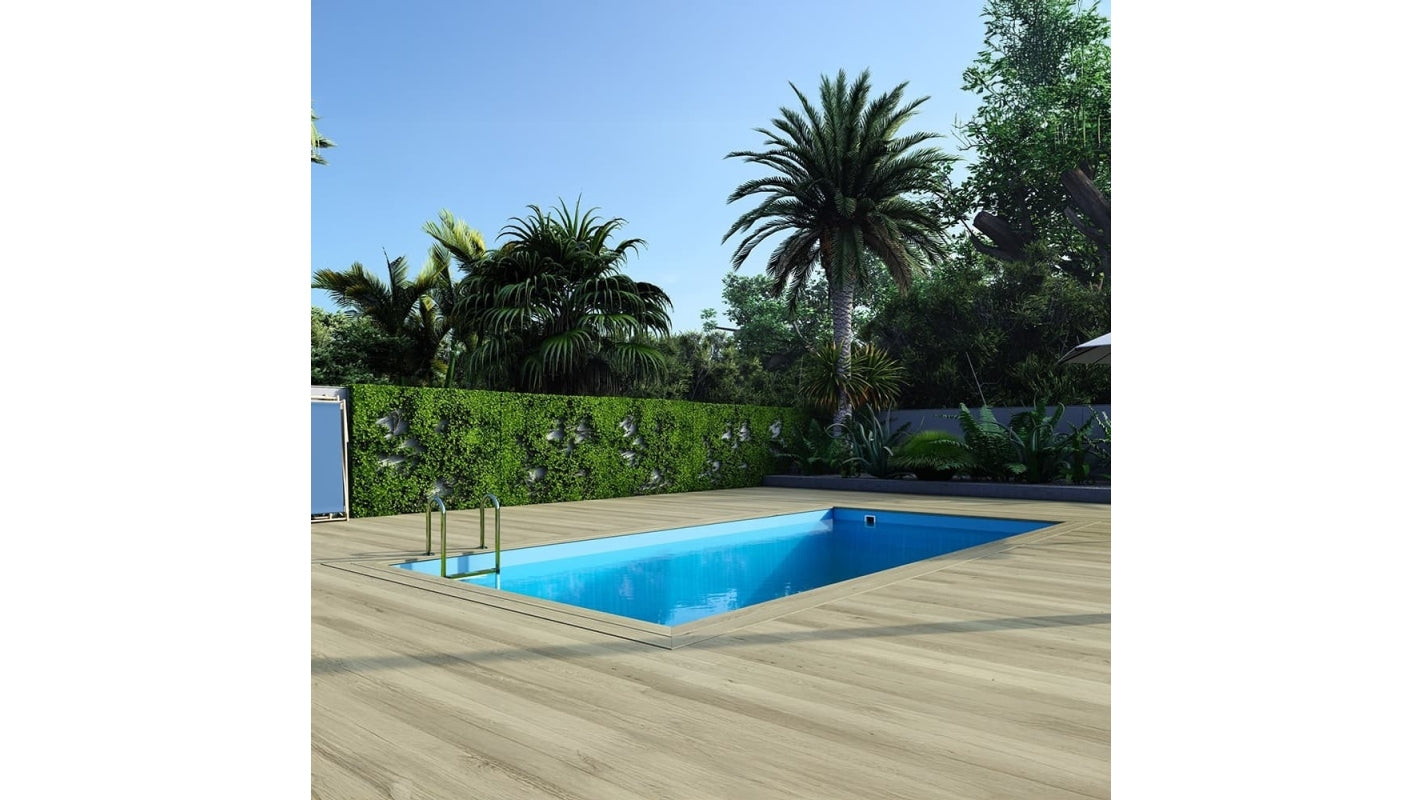 Piscina in legno Aqua 7x3.75 - H.1.45 m su telaio senza cementazione - BAS7308OSPU - ALTANKA