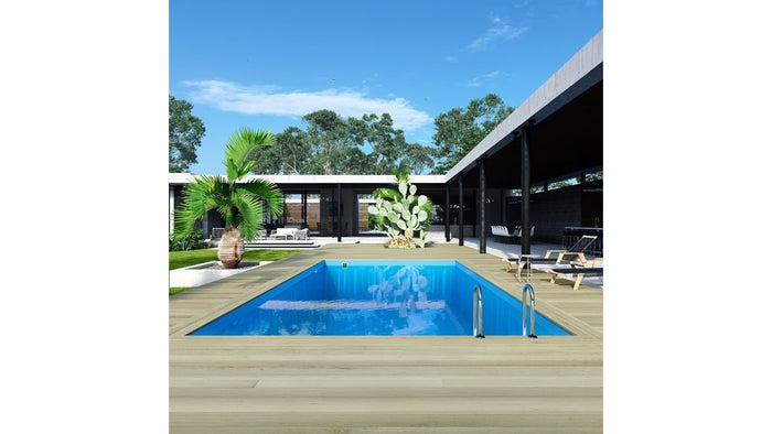 Piscina in legno Aqua 8.5x4.35 - H.1.45 m con profilo da cementare - BAS7309OSPI+SZA - ALTANKA